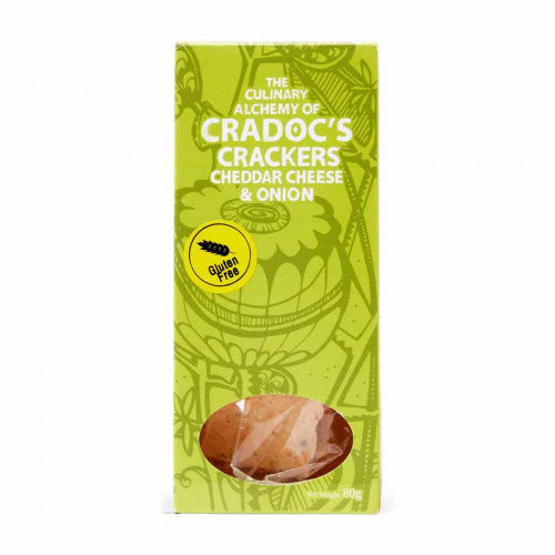 Cradoc's Gluten Free Cheddar Cheese and Chive Crackers 80g