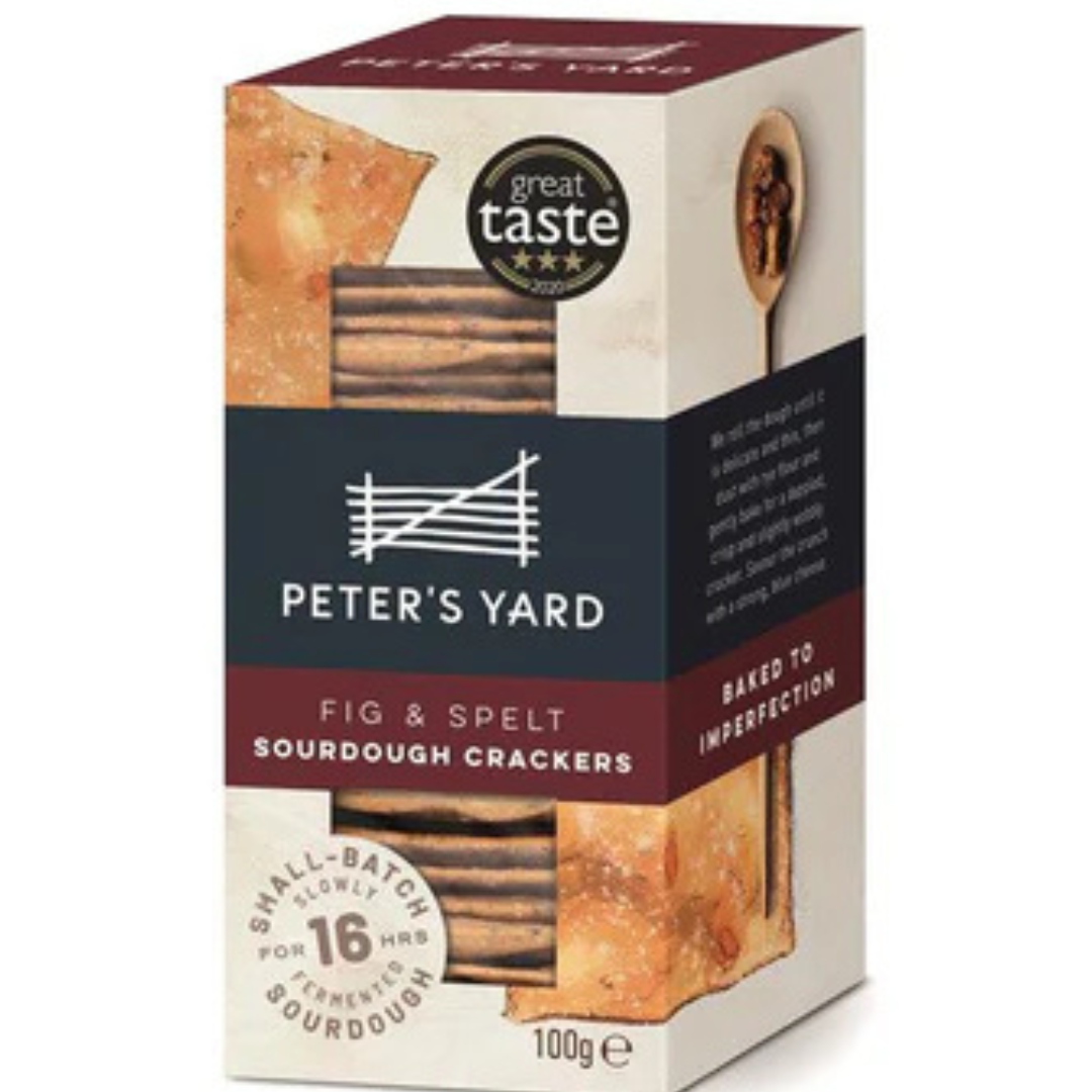 Peter's Yard Fig and Spelt Sourdough Crackers - 90g