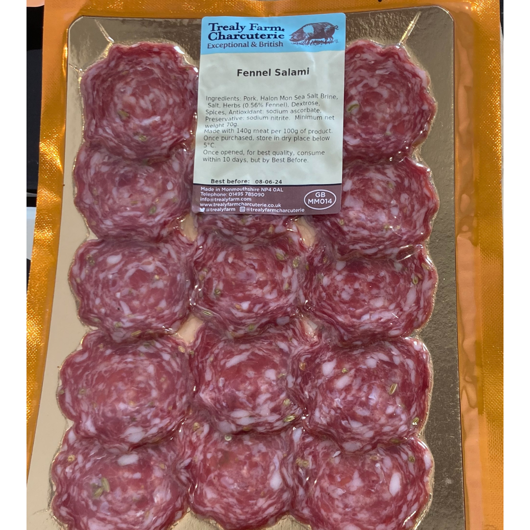 Trealy Farm Fennel Salami sliced - 70g