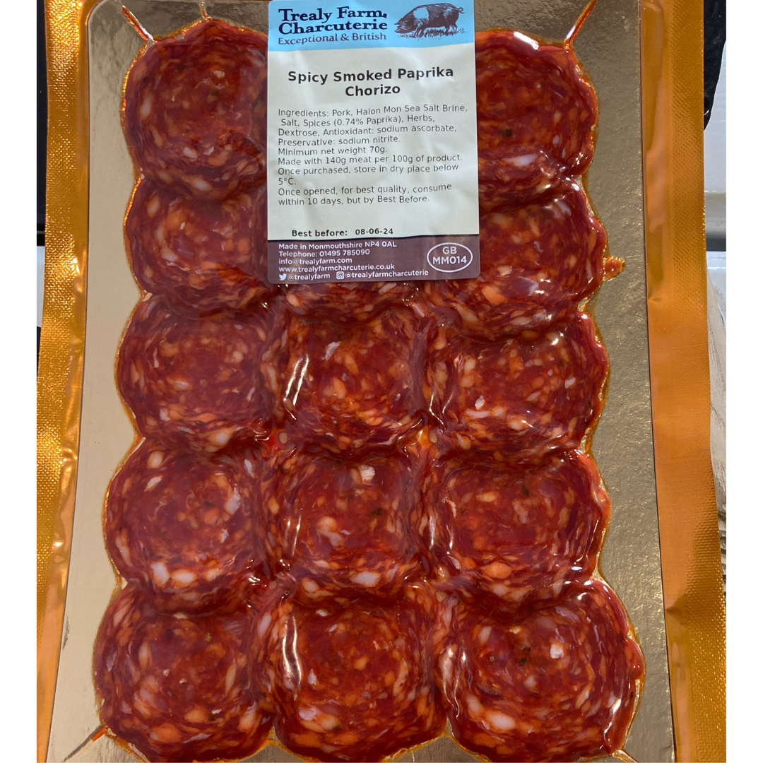 Trealy Farm Charcuterie smoked paprika Chorizo sliced - 70g