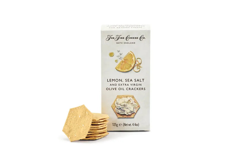 The Fine Cheese Company - Lemon, sea salt and extra virgin olive oil sea salt crackers - 125g (Copy)
