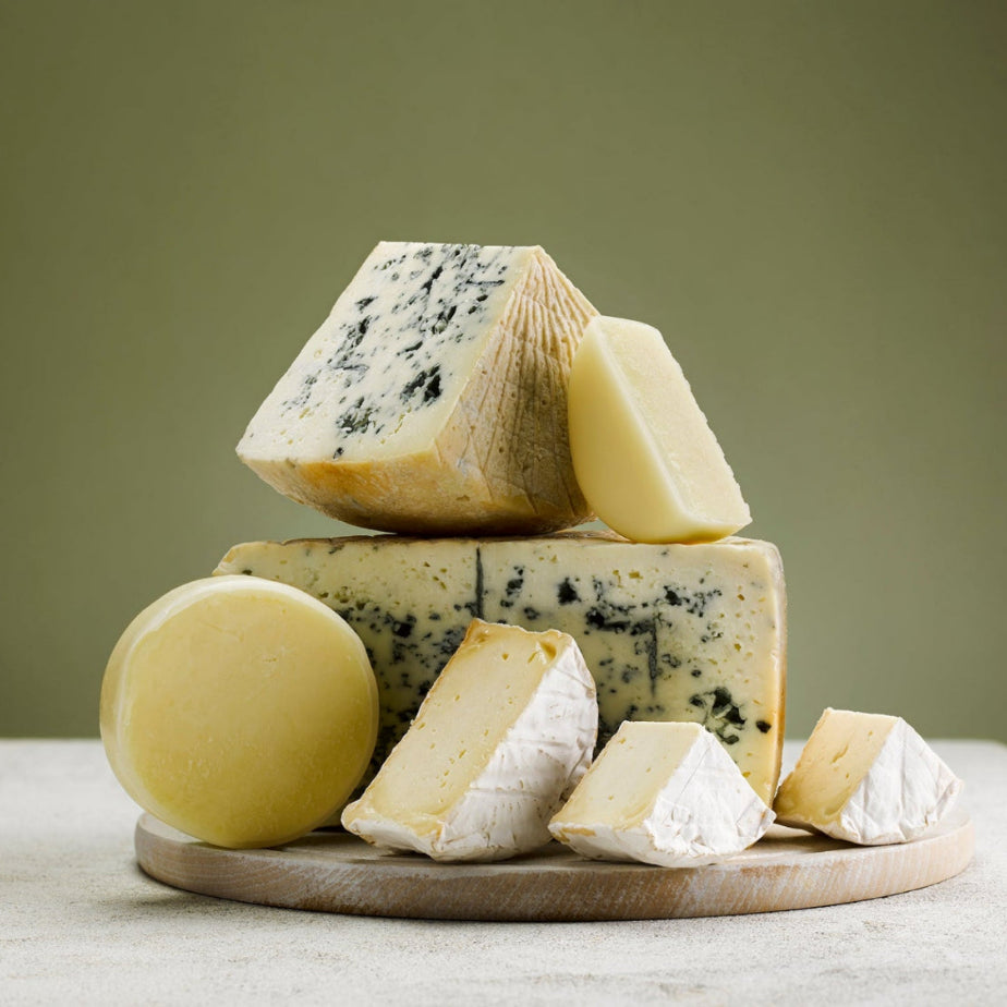 A group of different types of sheep's cheese