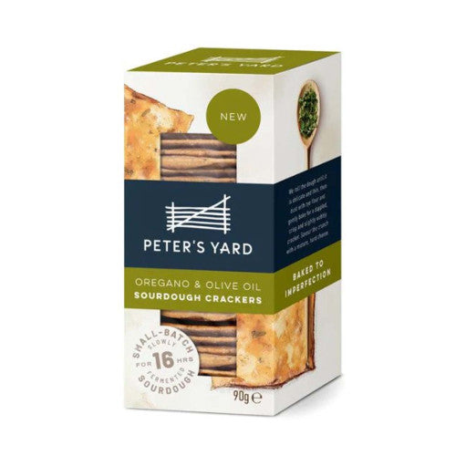 Peter's Yard Oregano and Olive oil Sourdough Crackers - 90g