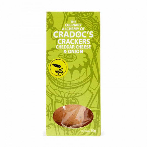 Cradoc's Gluten Free Cheddar Cheese and Chive Crackers - 80g