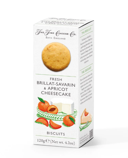 The Fine Cheese Co. - Fresh Brillat-Savarin & Apricot Cheesecake Biscuits -