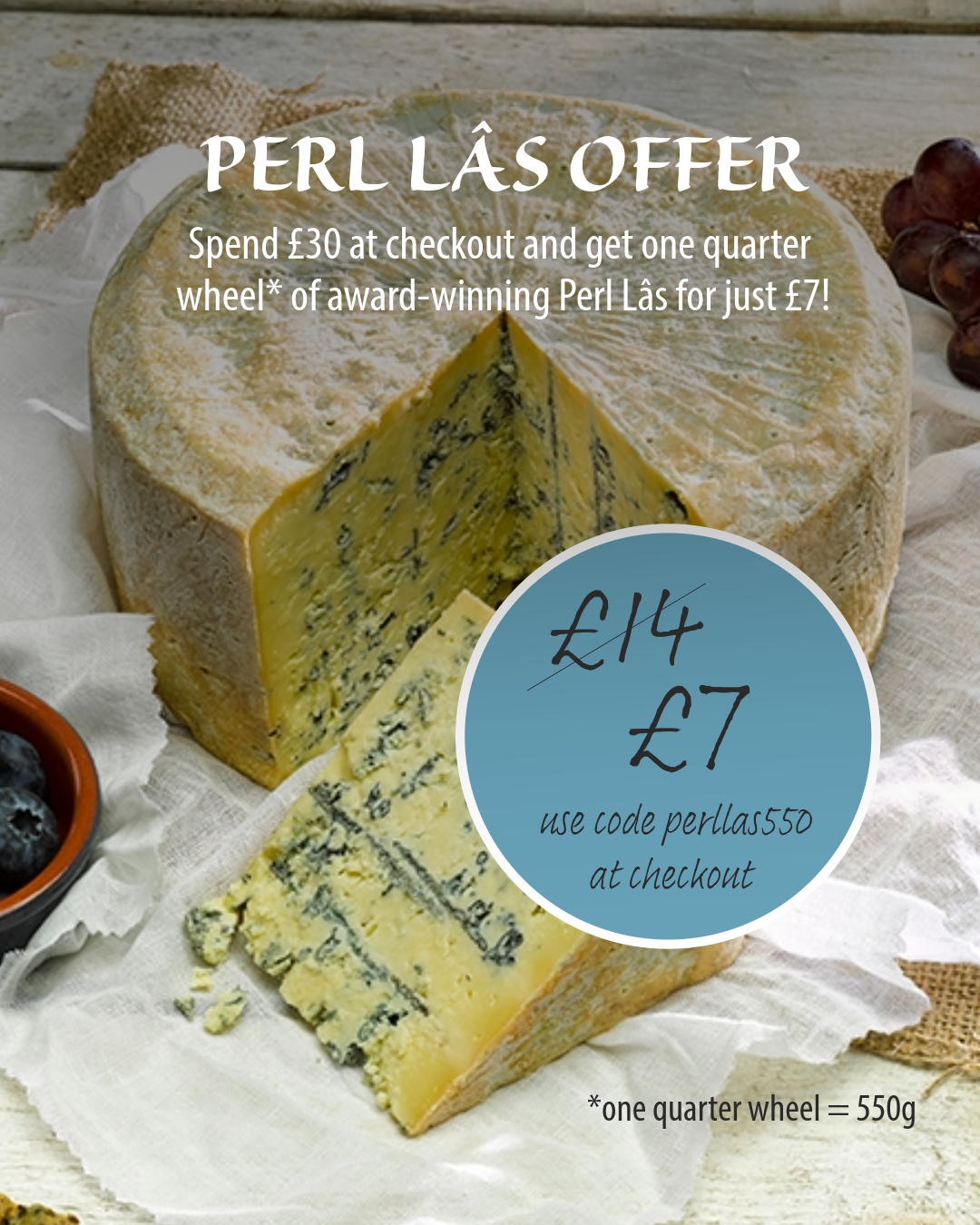 Perl Las 550g Caws Cenarth